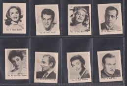 Cigarette cards, Anonymous issue (maybe South African?) Film & Cinema Stars, part set 51 cards (