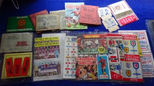 Footall trade card selection, mainly in albums including Topical Times issues, some complete some