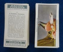 Cigarette cards, Ogdens, Racing Pigeons (set 50 cards) (gen gd/vg)