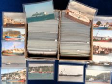 Transportation, Shipping, Denmark, approx 670 postcard sized images of assorted Danish vessels to