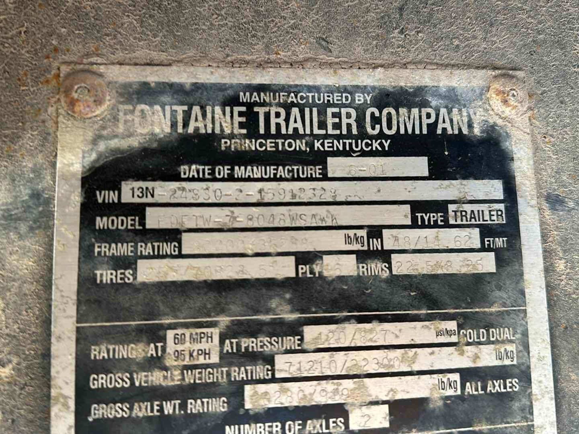 2001 FONTAINE TRAILER CO. 48’X96” STEPDECK - Image 41 of 41