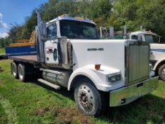 2003 Western Star Flatbed Truck 'TITLE' - 111,729 Miles on Meter, C12, 15 sp, 15ft bed, Tandem Axle,