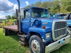 1990 Ford L8000 Flat Bed Truck 'TITLE' - 743,000 Miles on Meter, 7.8l Diesel, 24ft Bed, 5 Speed, A/C