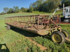 Stoltzfus Double Feeder Wagon - 24ft, Slant Bar, Hay Rack, Dolly Wheel, -- Item Located @ 187