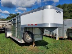 2021 CM CMS2040-24 Livestock Trailer 'TITLE' - Aluminum, 6 1/2 x 24ft, 14k gvwr, 2 Gates, SN#