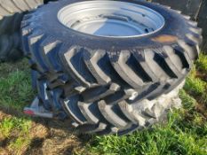 Titan Tires on Wheels 'Pair of 2' - 16.9R38. Case IH Wheels, -- Item Located @ 187 Marteeny Rd.