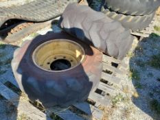 SolidDeal Backhoe Tires On Wheels 'Pair Of 2 - Used'