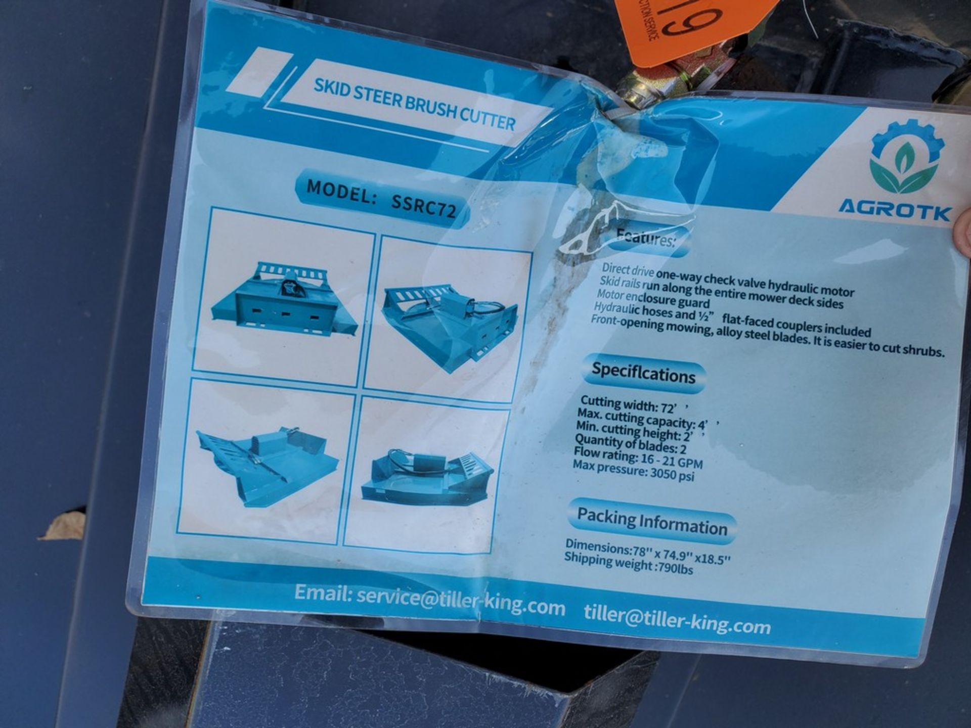 Agrotk SSRC72 Rotary Mower 'NEW' - Image 10 of 10