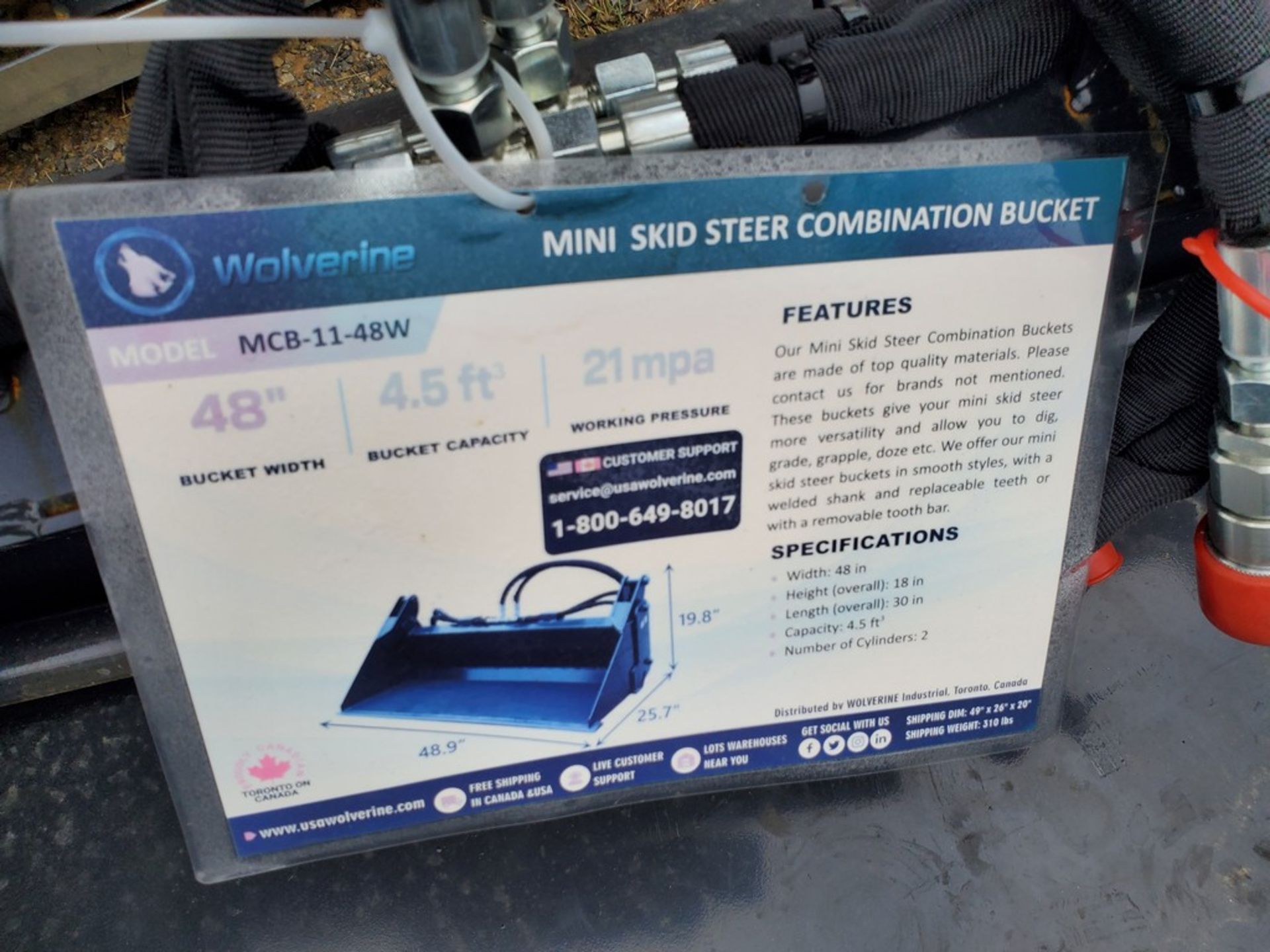 Wolverine MCB-11-48W 4in1 Bucket 'NEW' - Image 4 of 4