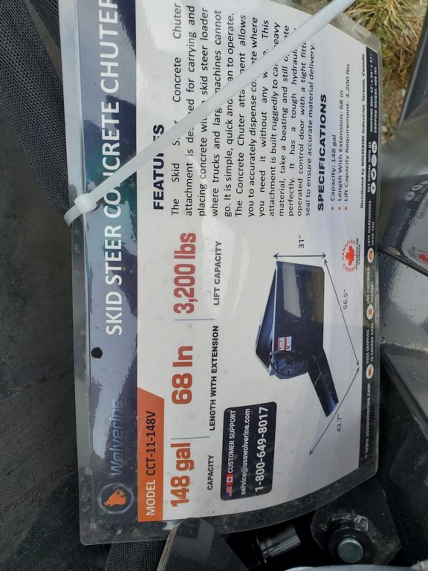 Wolverine CCT-11-148V Concrete Bucket 'NEW' - Image 7 of 7