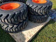Forerunner SKS8 Skid Steer Tires On Wheels 'Set of 4 - New'