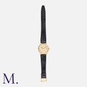 OMEGA GENEVE, A Vintage Gents Wristwatch in 9k yellow gold, the silvered dial with baton hour