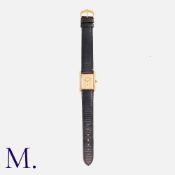 CARTIER, Le Must De Cartier Vintage Tank Trinity Wristwatch, 18k yellow gold vermeil case. Tricolour