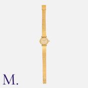 Omega De ville, A Ladies Vintage Gold Plated Wristwatch., the elliptical dial, with baton markers,