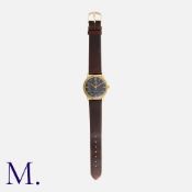 OMEGA GENEVE, A Gents Gold Plated Automatic Wristwatch, with black dial, gilt batons. Automatic