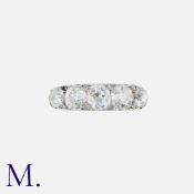 A Diamond 5-Stone Ring in platinum, set with five old cut diamonds weighing approx. 3.2ct in