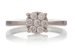 DIAMOND CLUSTER RING,