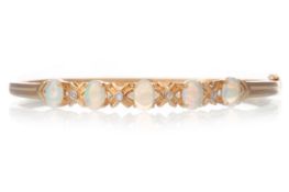 OPAL AND DIAMOND BANGLE,