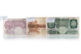 FIVE BRITISH BANK NOTES,