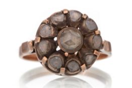 DIAMOND CLUSTER RING,