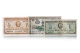 THREE PROVINCIAL BANK OF IRELAND BANKNOTES,
