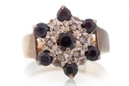 SAPPHIRE AND DIAMOND RING,