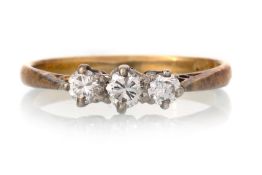 DIAMOND THREE STONE RING,