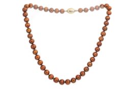 STRING OF CHOCOLATE PEARLS,