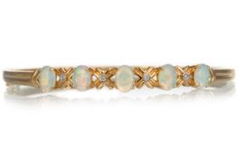 OPAL AND DIAMOND BANGLE,