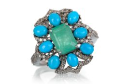 GEM SET COCKTAIL RING,
