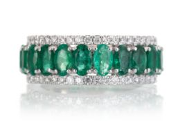 EMERALD AND DIAMOND BAND,