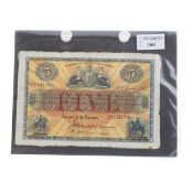 THE UNION BANK OF SCOTLAND FIVE POUND NOTE