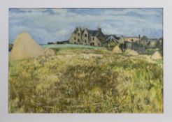 * FRANCES WALKER CBE RSA RSW (SCOTTISH b. 1930) FARM STEADING
