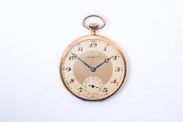 14kt yellow gold pocket watch from the brand A.D. Overstraf Rotterdam.
The watch has been offered in