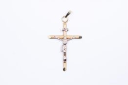 14kt bicolor gold cross pendant.
The cross is beautifully finished with great attention to detail. J