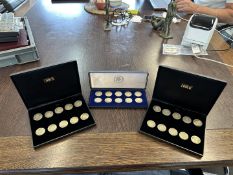 Lot of coins consisting of seven times 2.5 guilder silver from 1959 through 1966, and proof set of g
