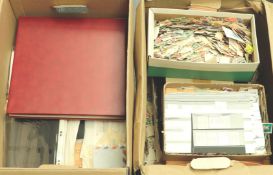 A collection of stamps dived over two boxes mostly not steamed off. The entire World, Also, includin
