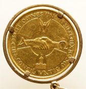 20 franc Napoleon III 1859, goud 21,6 kt 6,4 gram, zeer fijn.