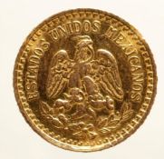 2.5 pesos Mexico 1945, gold 900/1000 2.08 grams.