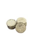 lot of 15 times 2.5 guildersJuliana, 50s and 60s. silver 226 grams.