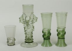 A lot of various design glass in 17th century style. Italy, Murano, 20th century.
