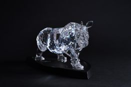 Swarovski, rhino limited edition, Year of release 2008, design by Anton Hirzinger, 02687/10000, 9454