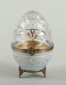 Faberge 'Limoges Serie Limitee' Crystal egg. France, 20th century.
H. 14 cm.