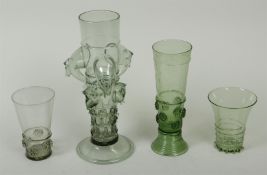 A lot of various design glass in 17th century style. Italy, Murano, 20th century.