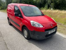 2012/12 REG PEUGEOT PARTNER 625 S L1 HDI 1.6 DIESEL VAN, SHOWING 1 FORMER KEEPER *NO VAT*