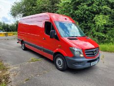 2013/63 REG MERCEDES-BENZ SPRINTER 310 CDI 2.2 DIESEL RED PANEL VAN, SHOWING 1 FORMER KEEPER *NO VAT