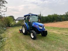 2014/64 ISEKI TG6490 51HP 4WD TRACTOR WITH UNUSED 1.8 METRE FLAIL MOWER *PLUS VAT*