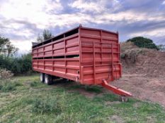 MARSHALL 22FT TANDEM AXLE FLATBED BALE/CATTLE TRAILER *PLUS VAT*