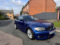 2010/10 REG BMW 123D M SPORT 2.0 DIESEL MANUAL BLUE COUPE, SHOWING 3 FORMER KEEPERS *NO VAT*
