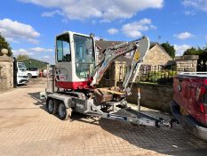 2020 TAKEUCHI TB216 MINI EXCAVATOR WITH INDESPENSION AD2000 2.7 TON PLANT TRAILER *PLUS VAT*